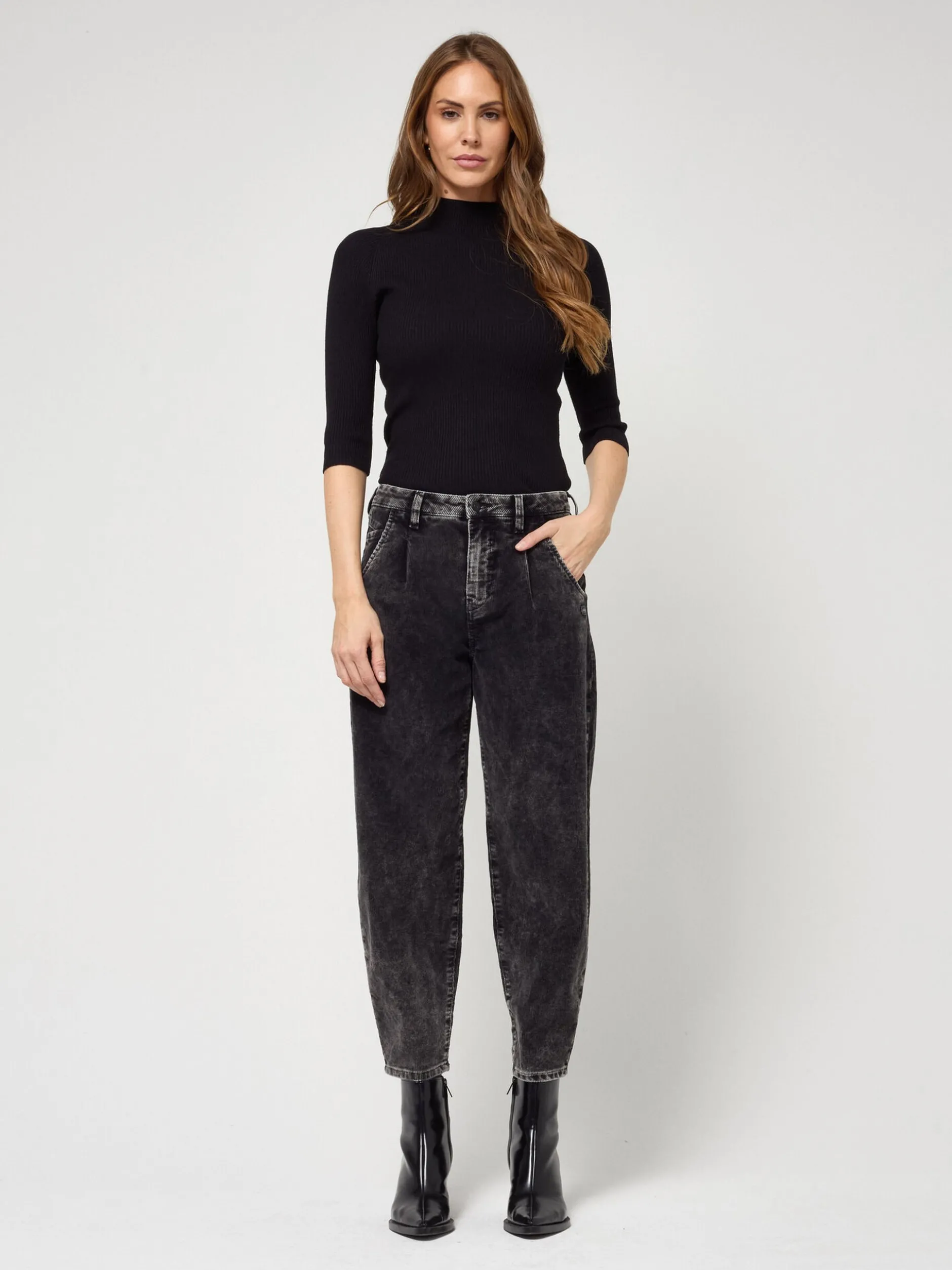 GANG Damen Jeans - 94SILVIA CHINO in schwarz
