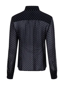 Gant Damen Bluse in marine weiß - Ärmel: langarm