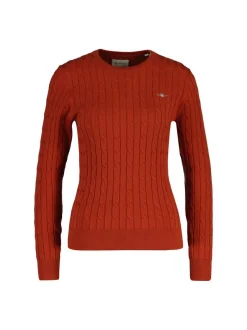 Gant Damen Strickpullover in rot - Ausschnitt: Rundhals