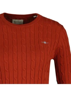 Gant Damen Strickpullover in rot - Ausschnitt: Rundhals