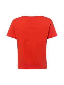 Gant Damen T-Shirt in rot - Ausschnitt: V-Ausschnitt