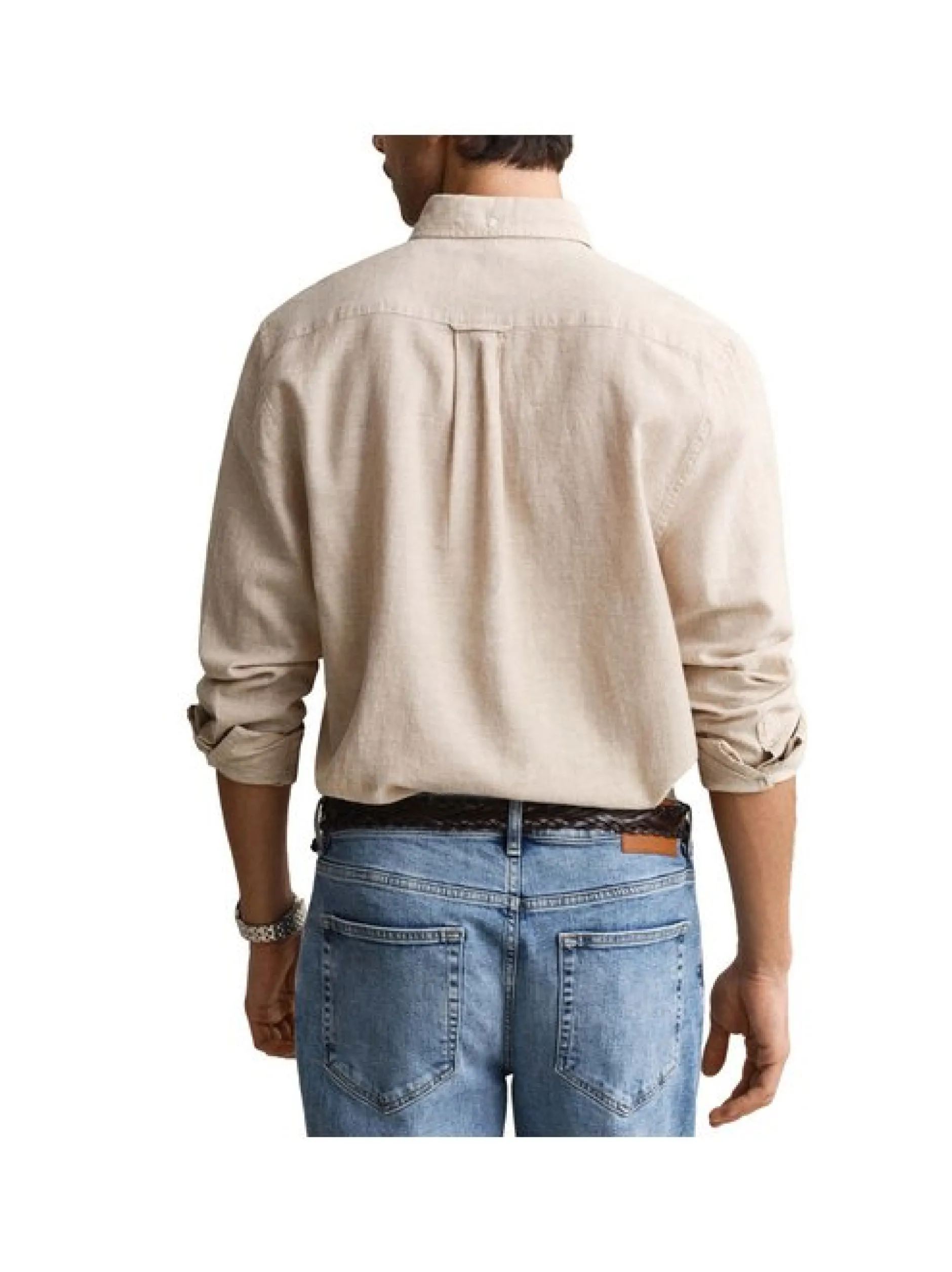 Gant Herren Hemd in beige - Ärmel: langarm