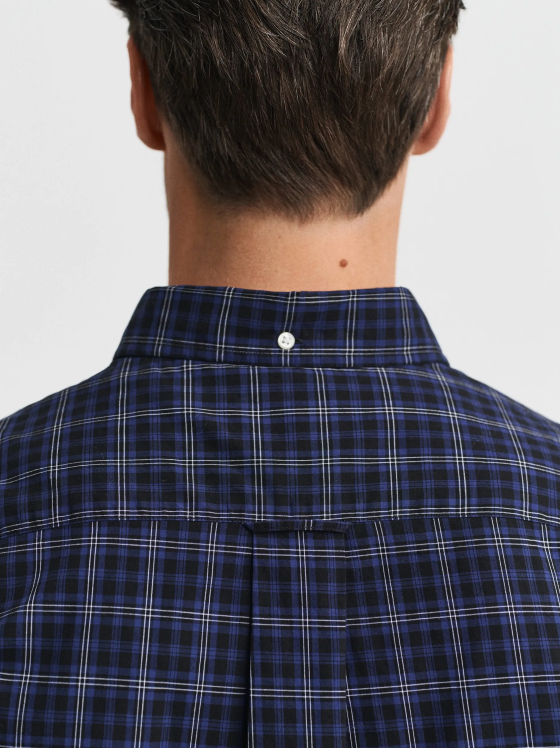 Gant Herren Karohemd in indigo schwarz - Ärmel: langarm