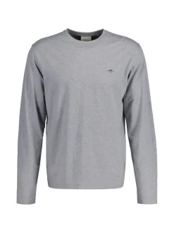 Gant Herren Longsleeve in grau - Ausschnitt: Rundhals