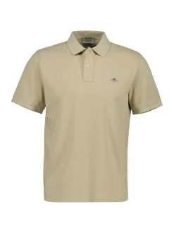 Gant Herren Poloshirt 1er Pack in beige - Ärmel: kurzarm