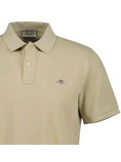 Gant Herren Poloshirt 1er Pack in beige - Ärmel: kurzarm