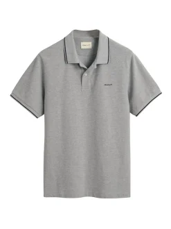 Gant Herren Poloshirt 1er Pack in grau - Ärmel: kurzarm