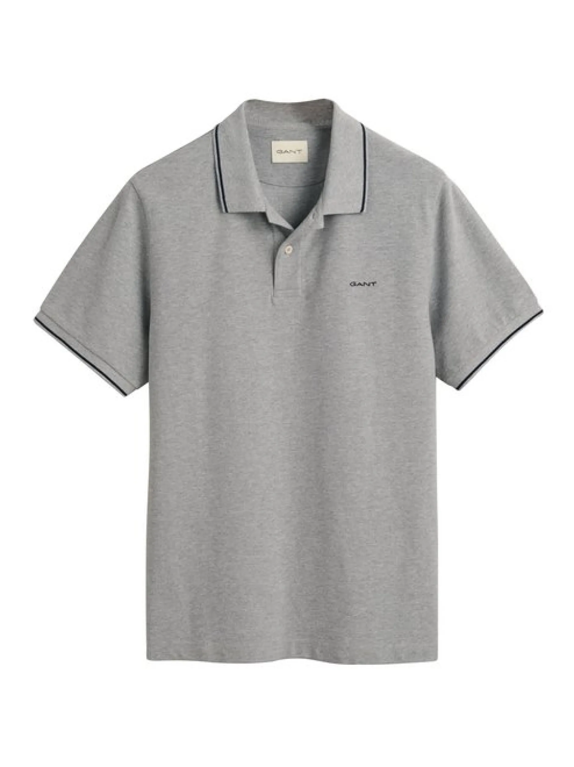 Gant Herren Poloshirt 1er Pack in grau - Ärmel: kurzarm