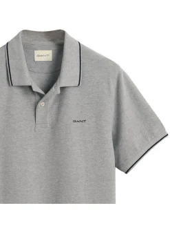 Gant Herren Poloshirt 1er Pack in grau - Ärmel: kurzarm