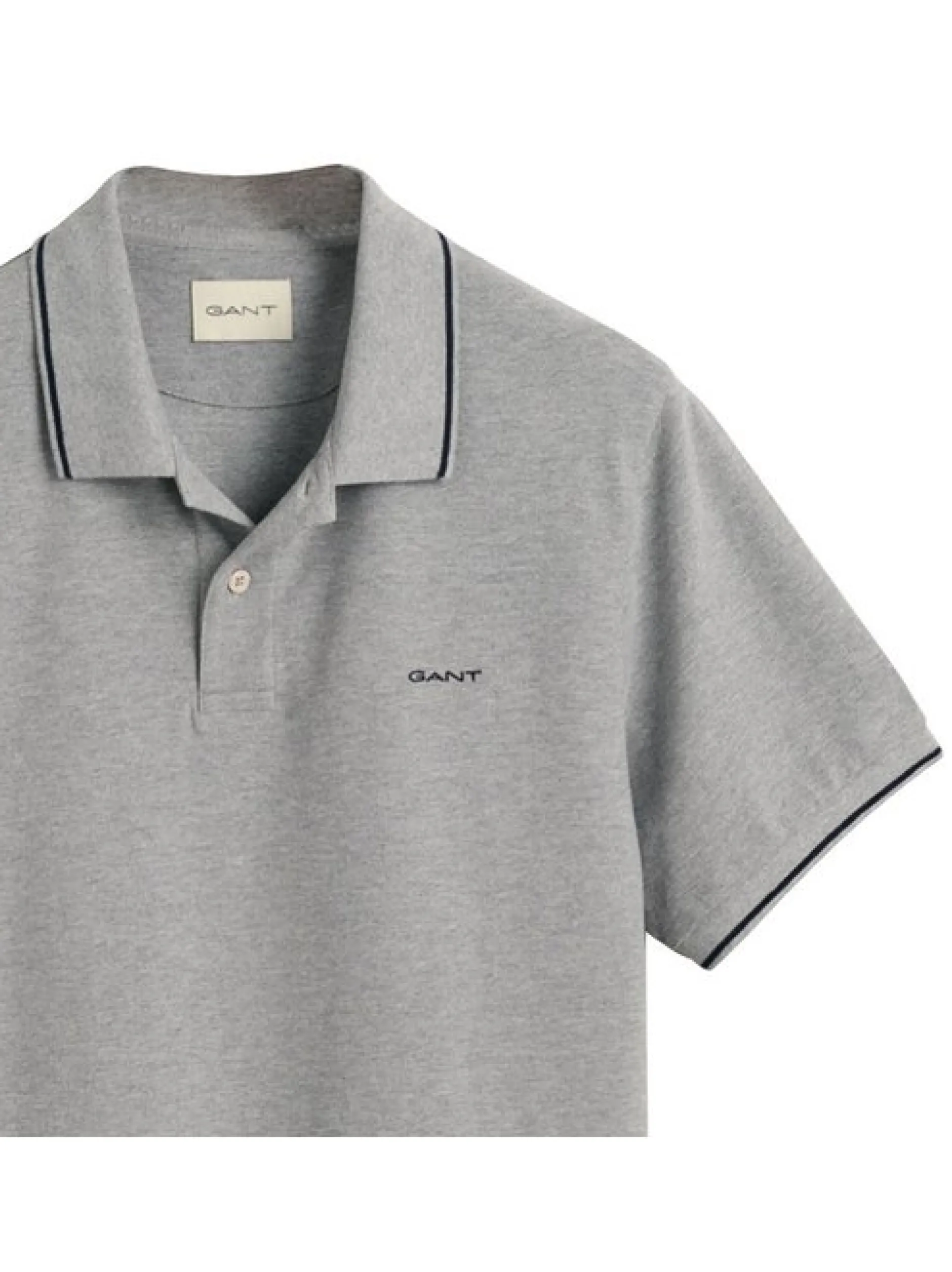 Gant Herren Poloshirt 1er Pack in grau - Ärmel: kurzarm