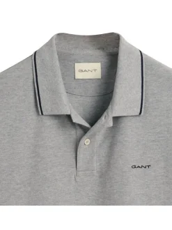 Gant Herren Poloshirt 1er Pack in grau - Ärmel: kurzarm