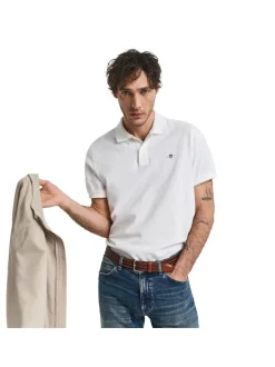 Gant Herren Poloshirt 1er Pack in weiß - Ärmel: kurzarm