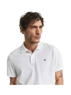 Gant Herren Poloshirt 1er Pack in weiß - Ärmel: kurzarm