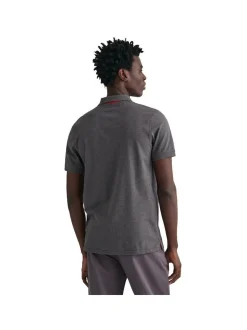 Gant Herren Poloshirt in anthrazit - Ärmel: kurzarm