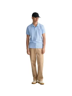 Gant Herren Poloshirt in hellblau - Ärmel: kurzarm