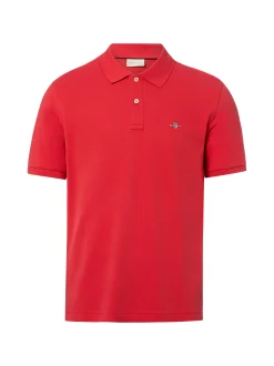 Gant Herren Poloshirt in rot - Ausschnitt: Polokragen