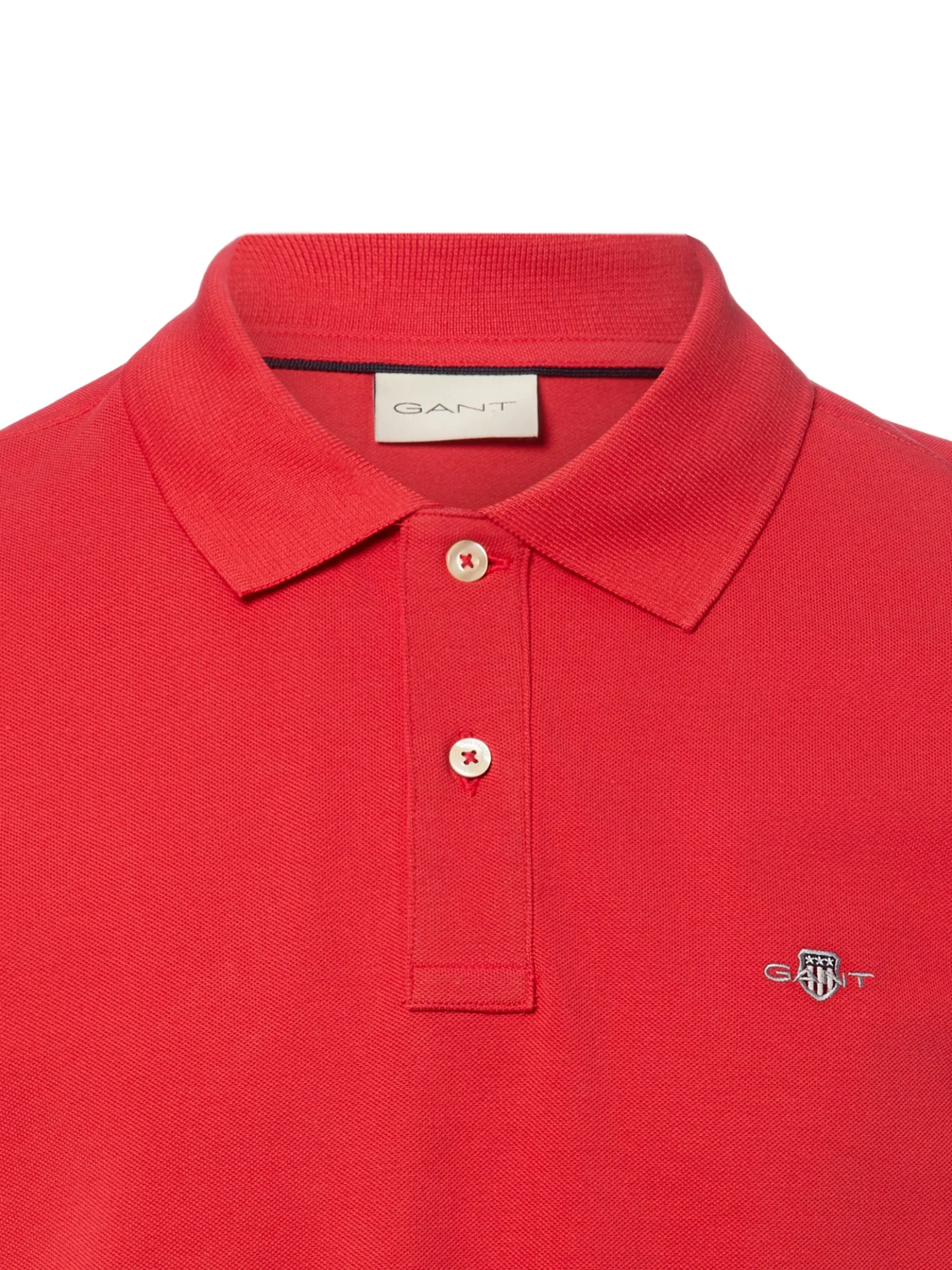 Gant Herren Poloshirt in rot - Ausschnitt: Polokragen