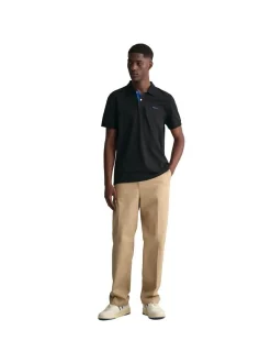 Gant Herren Poloshirt in schwarz - Ärmel: kurzarm