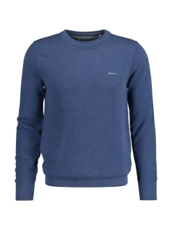 Gant Herren Strickpullover in blau - Ärmel: langarm