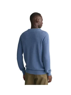 Gant Herren Strickpullover in blau - Ärmel: langarm