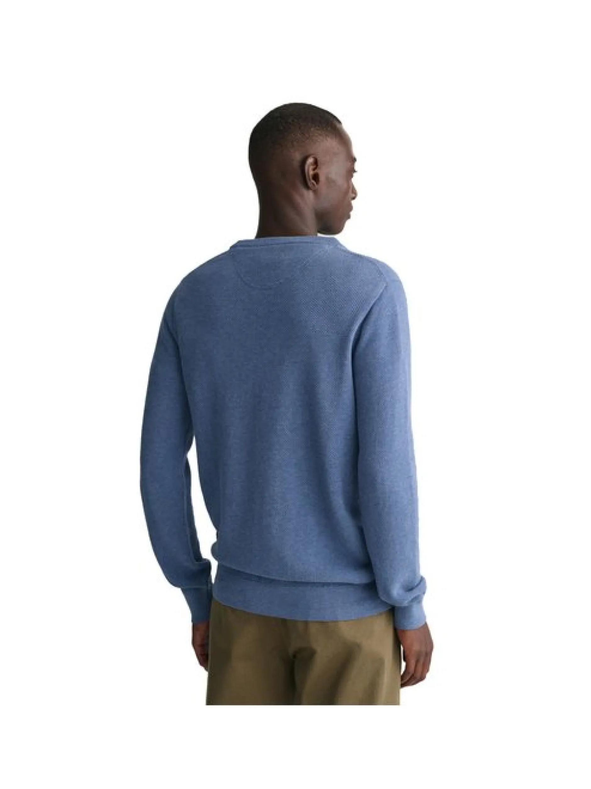 Gant Herren Strickpullover in blau - Ärmel: langarm