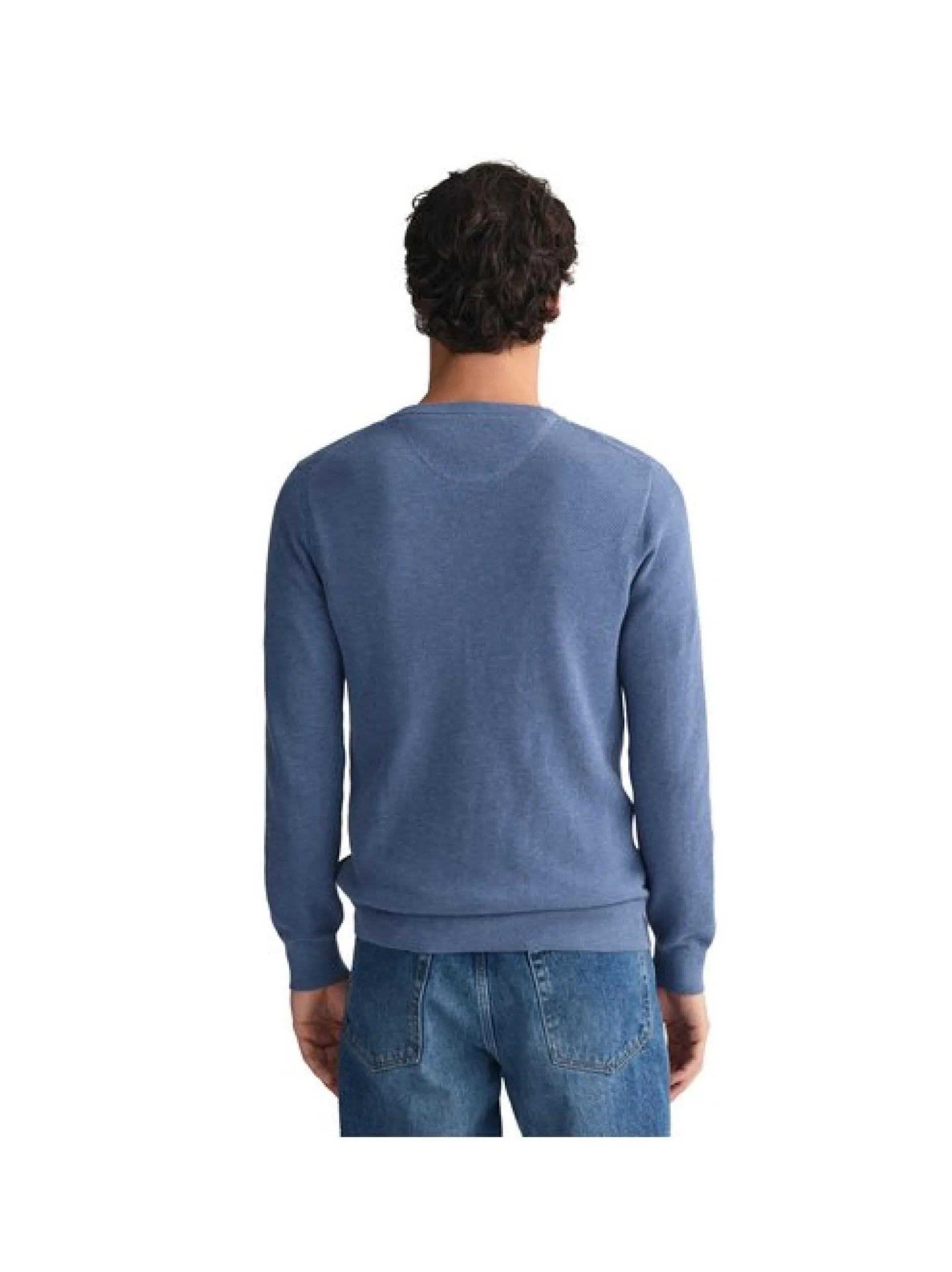 Gant Herren Strickpullover in blau - Ärmel: langarm