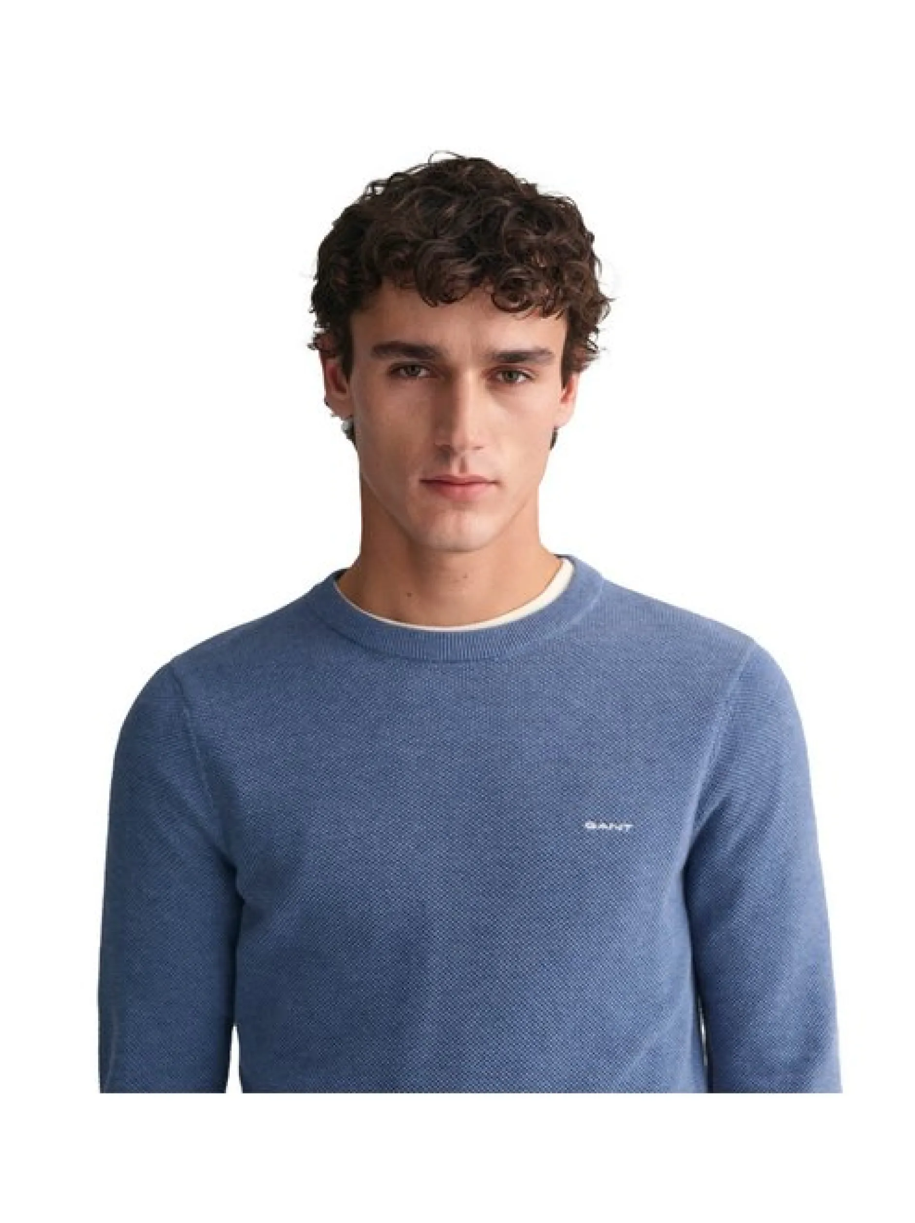 Gant Herren Strickpullover in blau - Ärmel: langarm