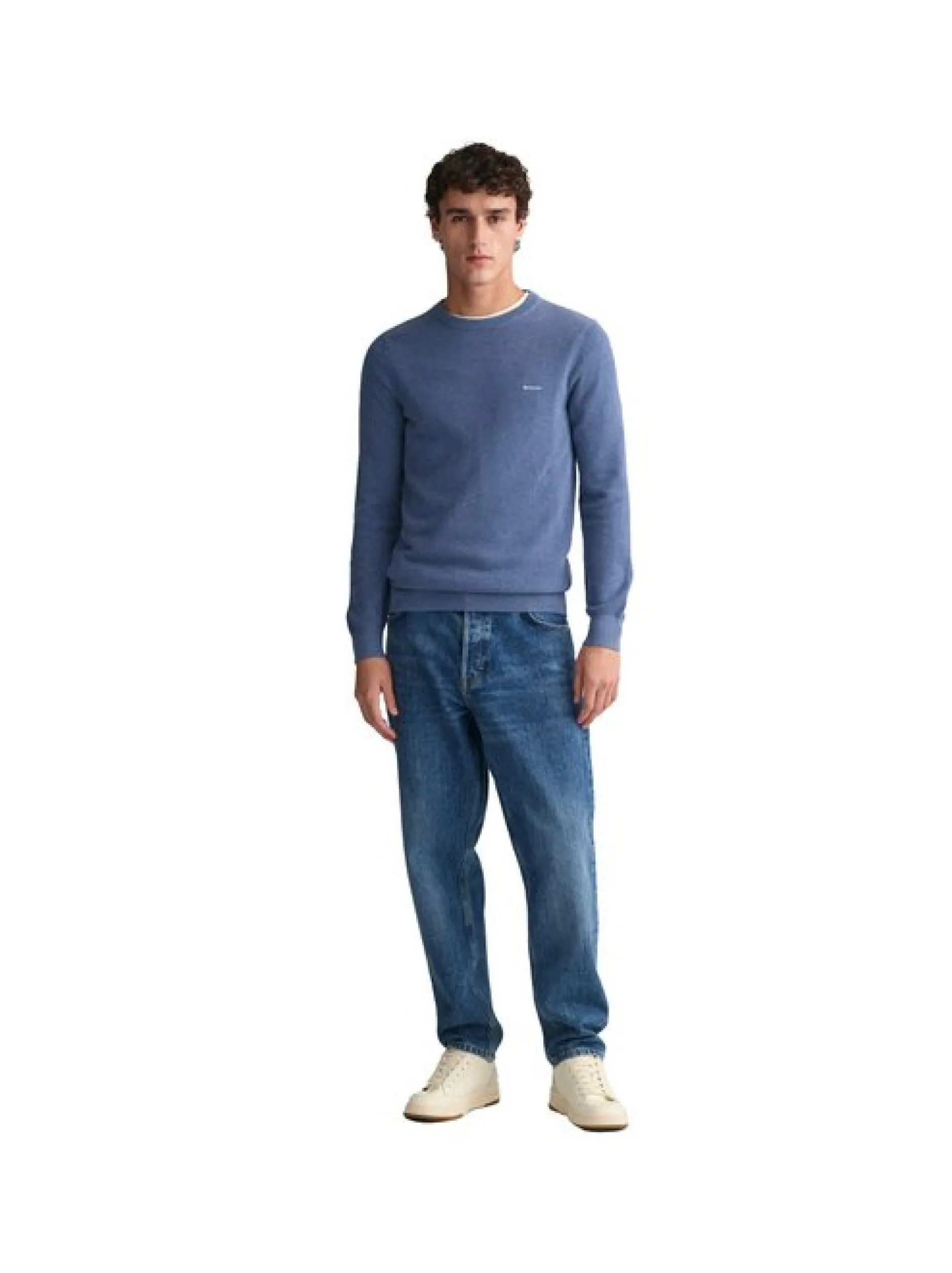 Gant Herren Strickpullover in blau - Ärmel: langarm