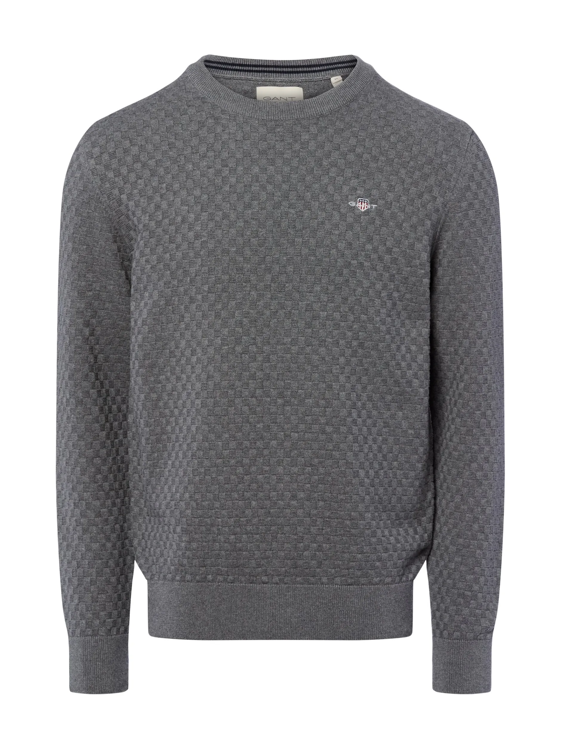 Gant Herren Strickpullover in grau - Ärmel: langarm