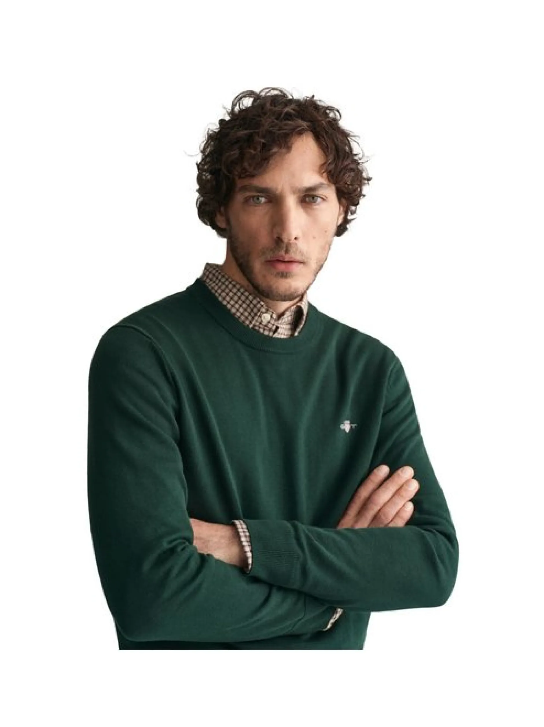 Gant Herren Strickpullover in grün - Ärmel: langarm