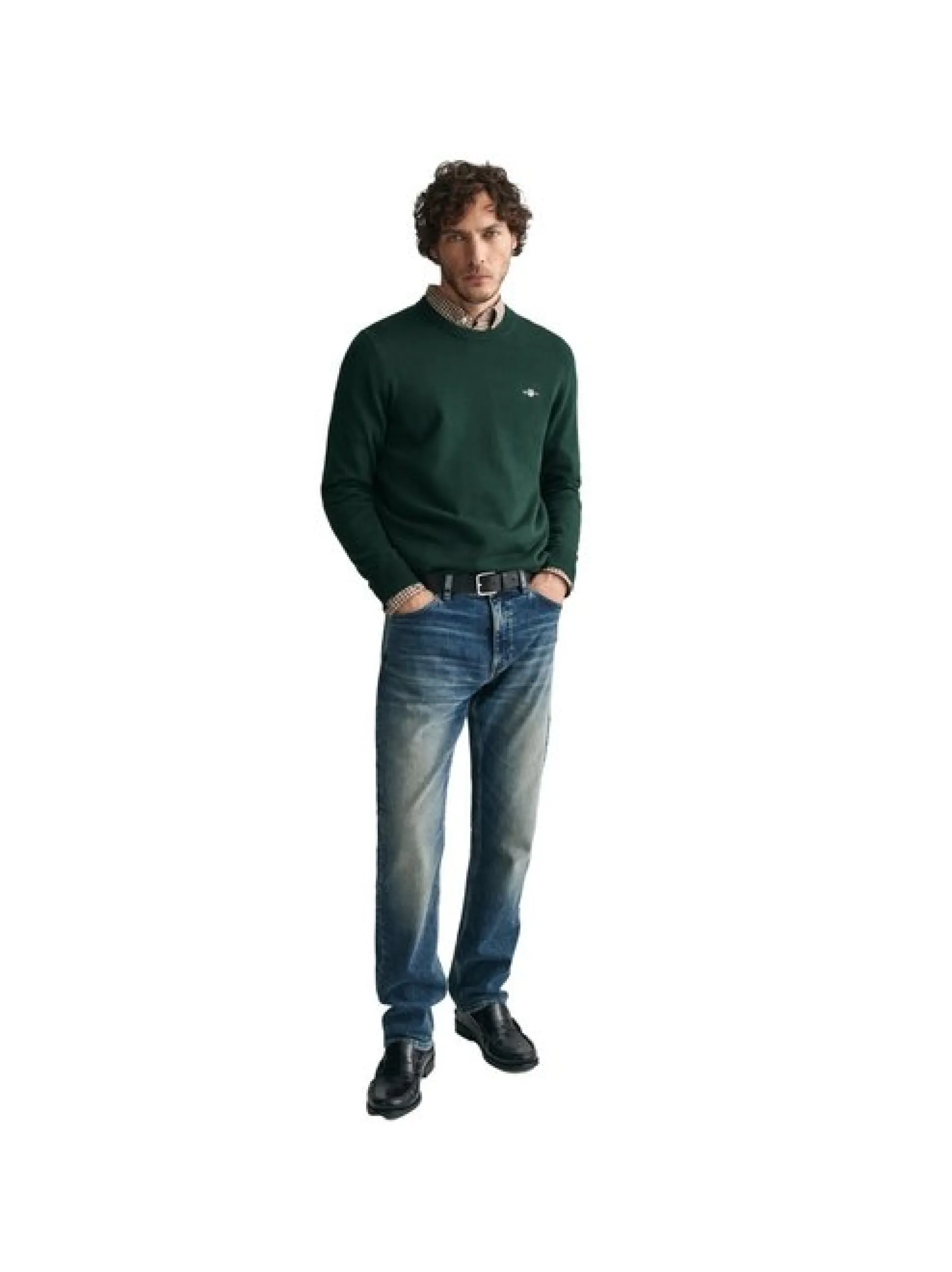 Gant Herren Strickpullover in grün - Ärmel: langarm