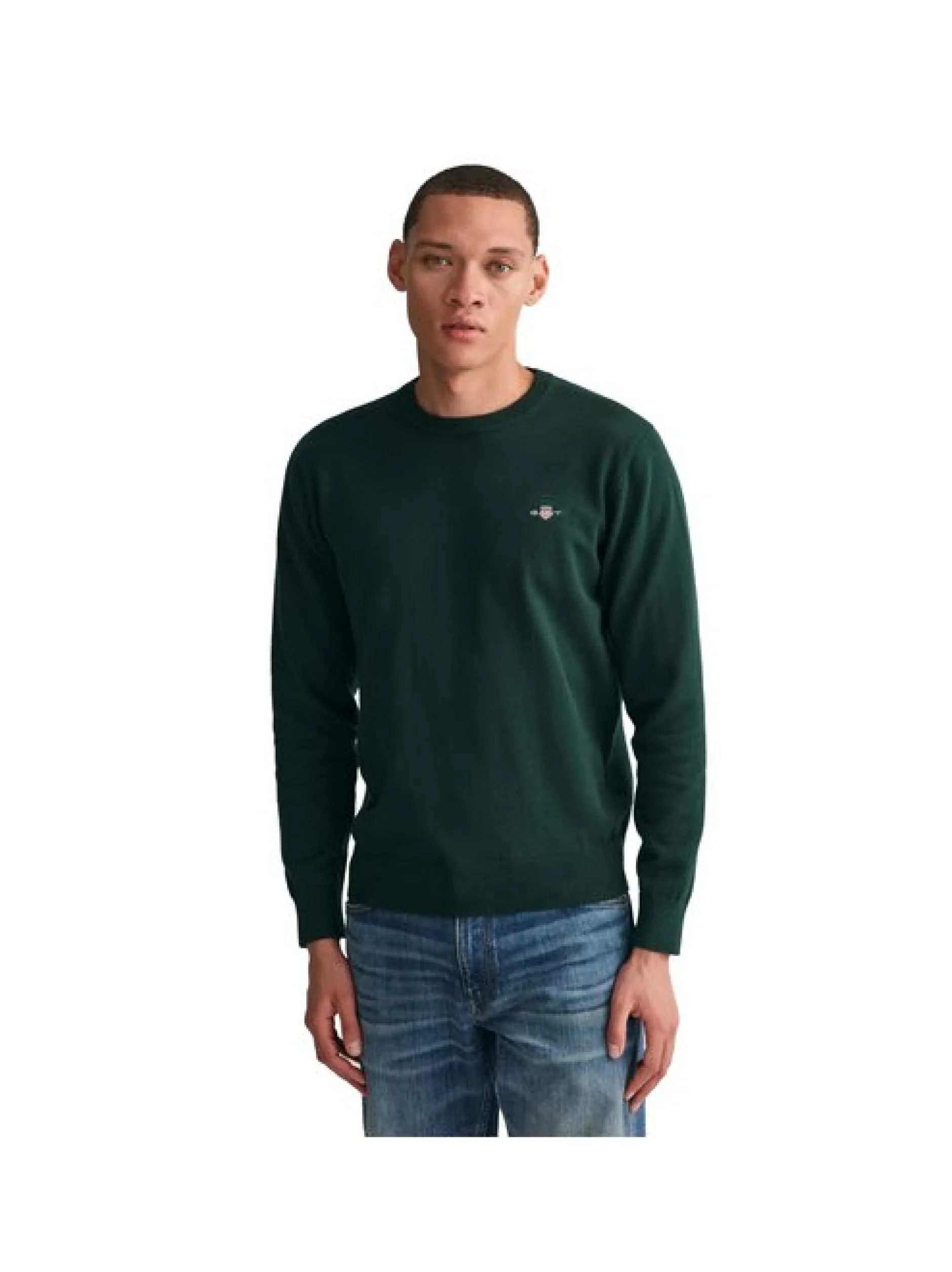 Gant Herren Strickpullover in grün - Ärmel: langarm