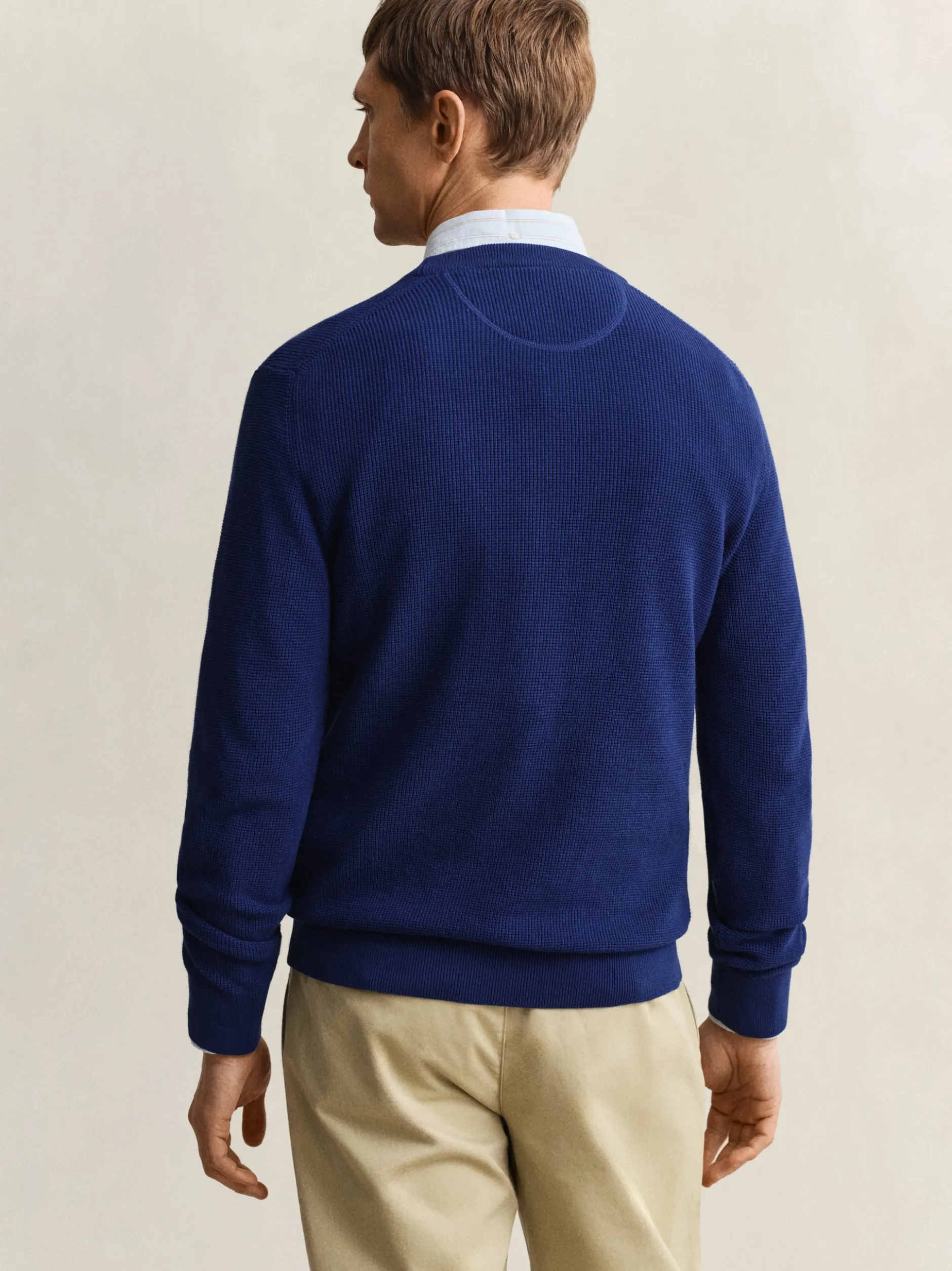 Gant Herren Strickpullover in indigo - Ärmel: langarm