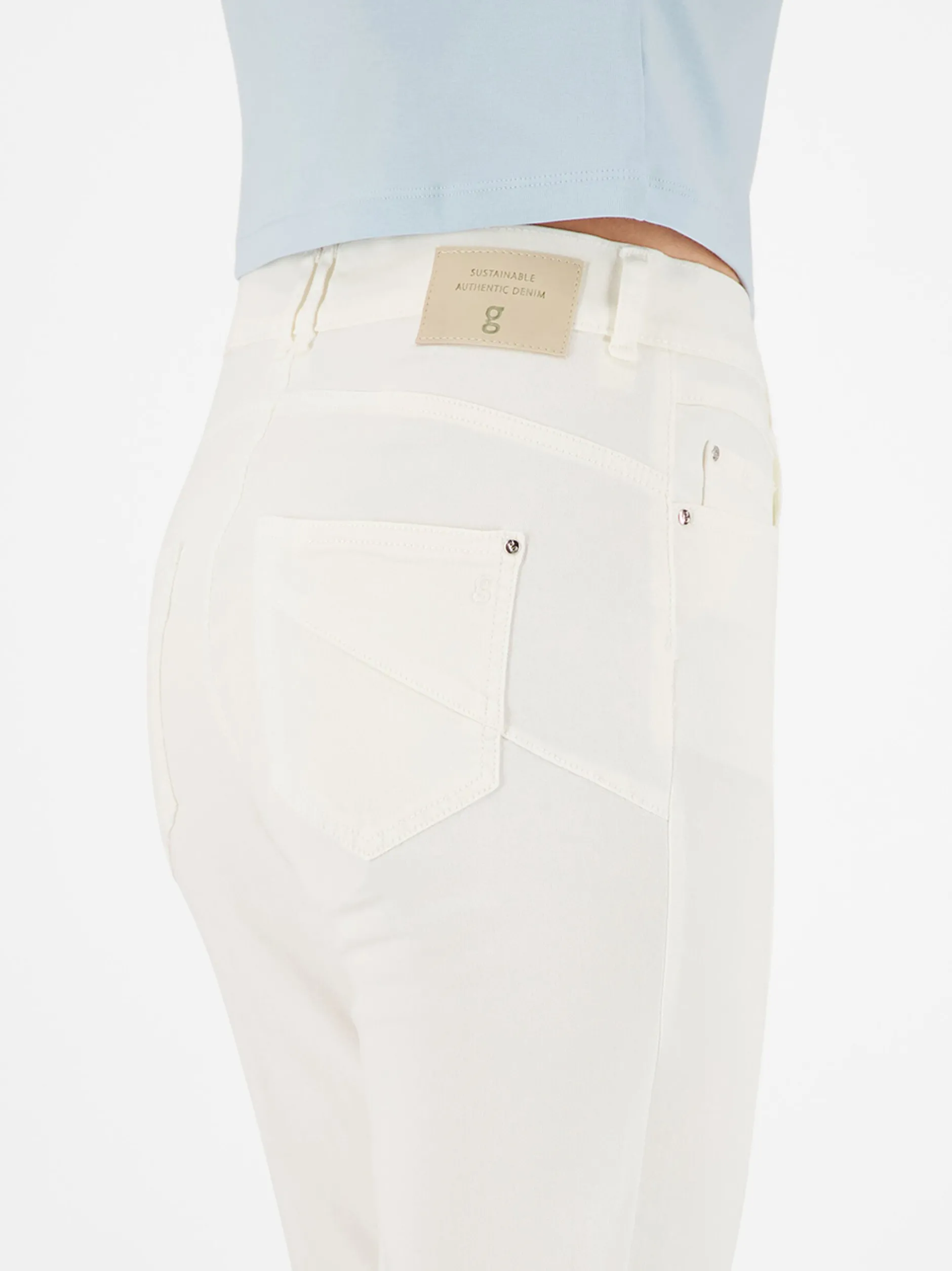 Gardeur Damen Hose - ZURI126 in ecru - Länge: lang