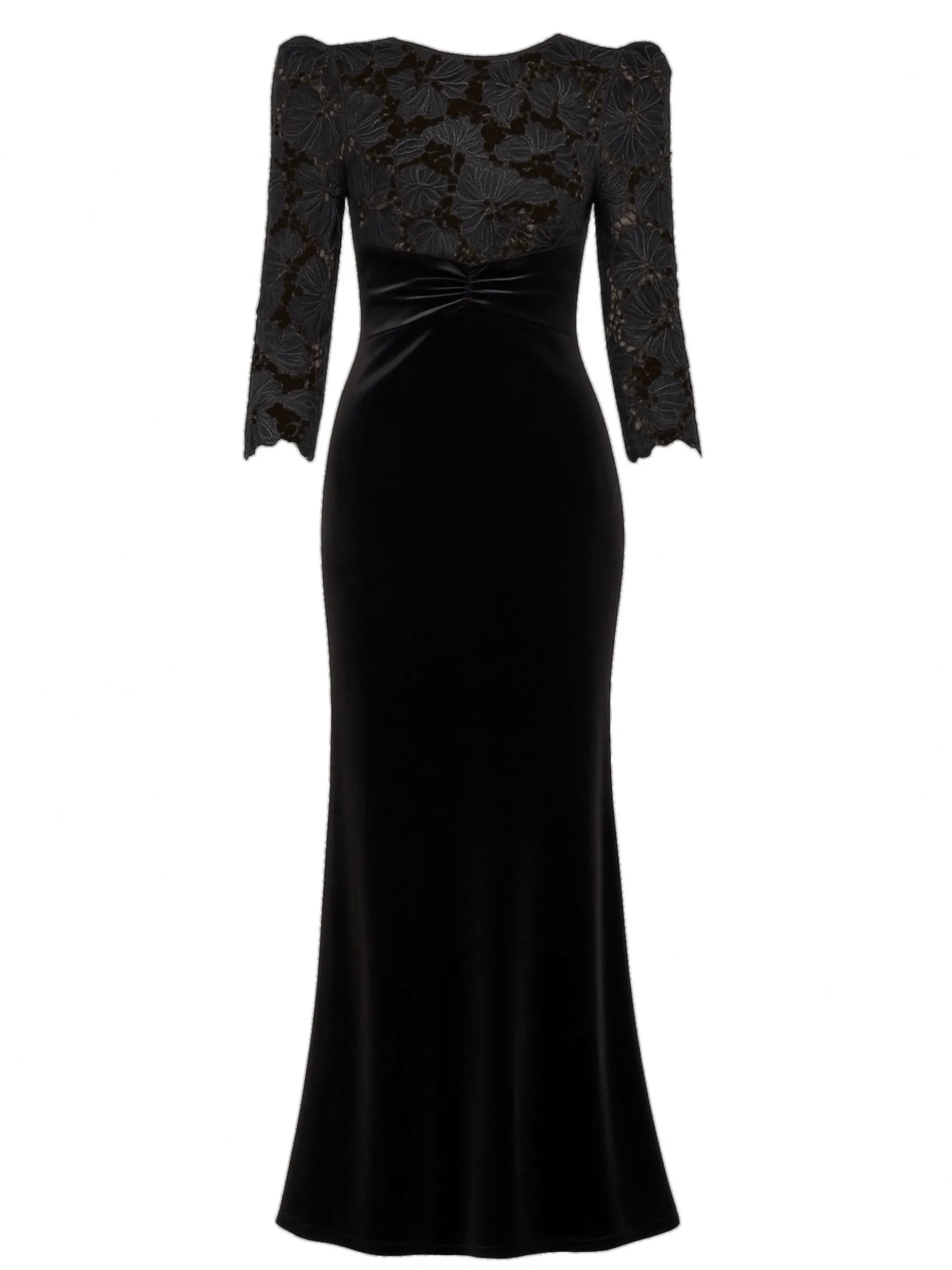 Goddiva Damen Maxi Kleid in schwarz - Länge: lang