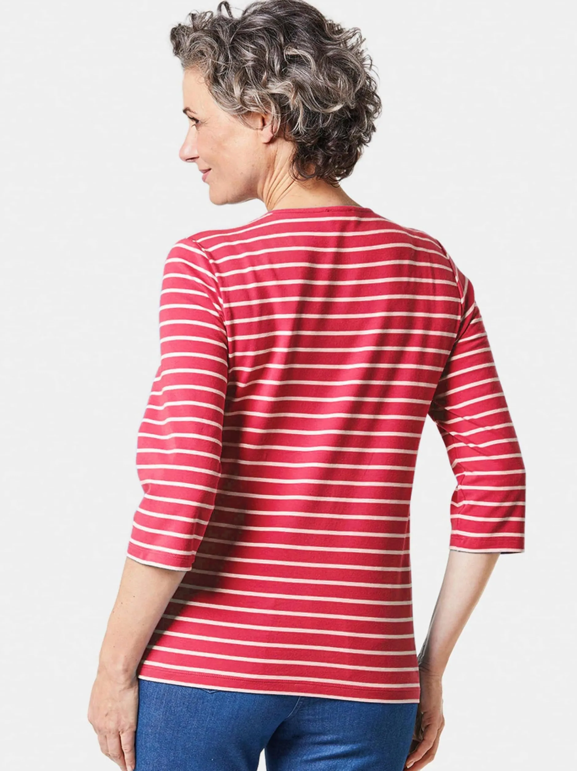 Goldner Damen 3/4-Arm-Shirts in rot - Ärmel: 3/4 Arm
