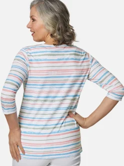 Goldner Damen 3/4-Arm-Shirts in weiß - Ärmel: 3/4 Arm