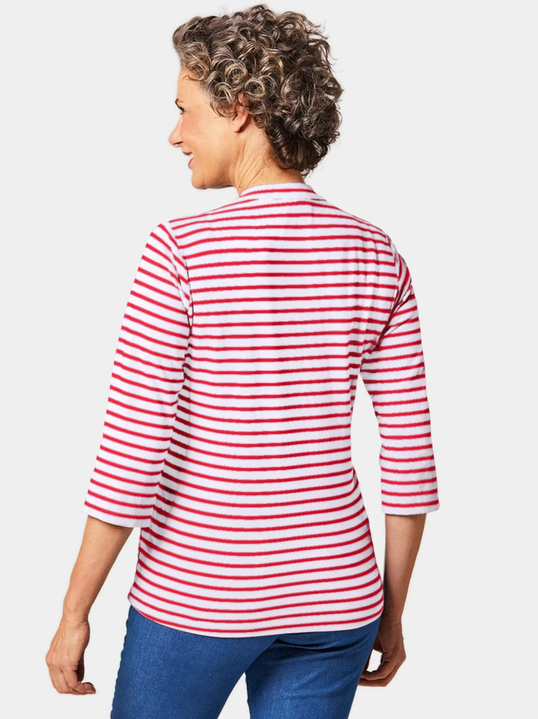 Goldner Damen 3/4-Arm-Shirts - Kurzgröße in weiß