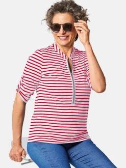 Goldner Damen 3/4-Arm-Shirts - Kurzgröße in weiß
