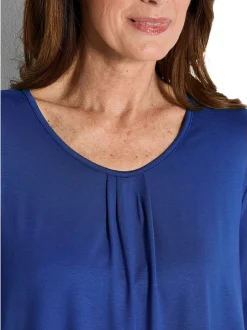 Goldner Damen Basic Shirts in royal - Ärmel: 3/4 Arm