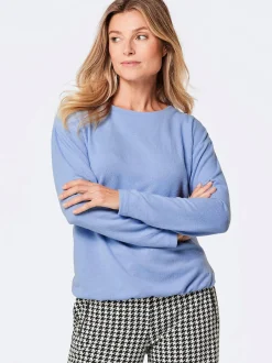 Goldner Damen Basic Shirts - Kurzgröße in hellblau