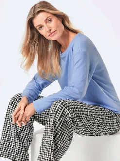 Goldner Damen Basic Shirts - Kurzgröße in hellblau