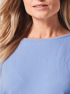 Goldner Damen Basic Shirts - Kurzgröße in hellblau