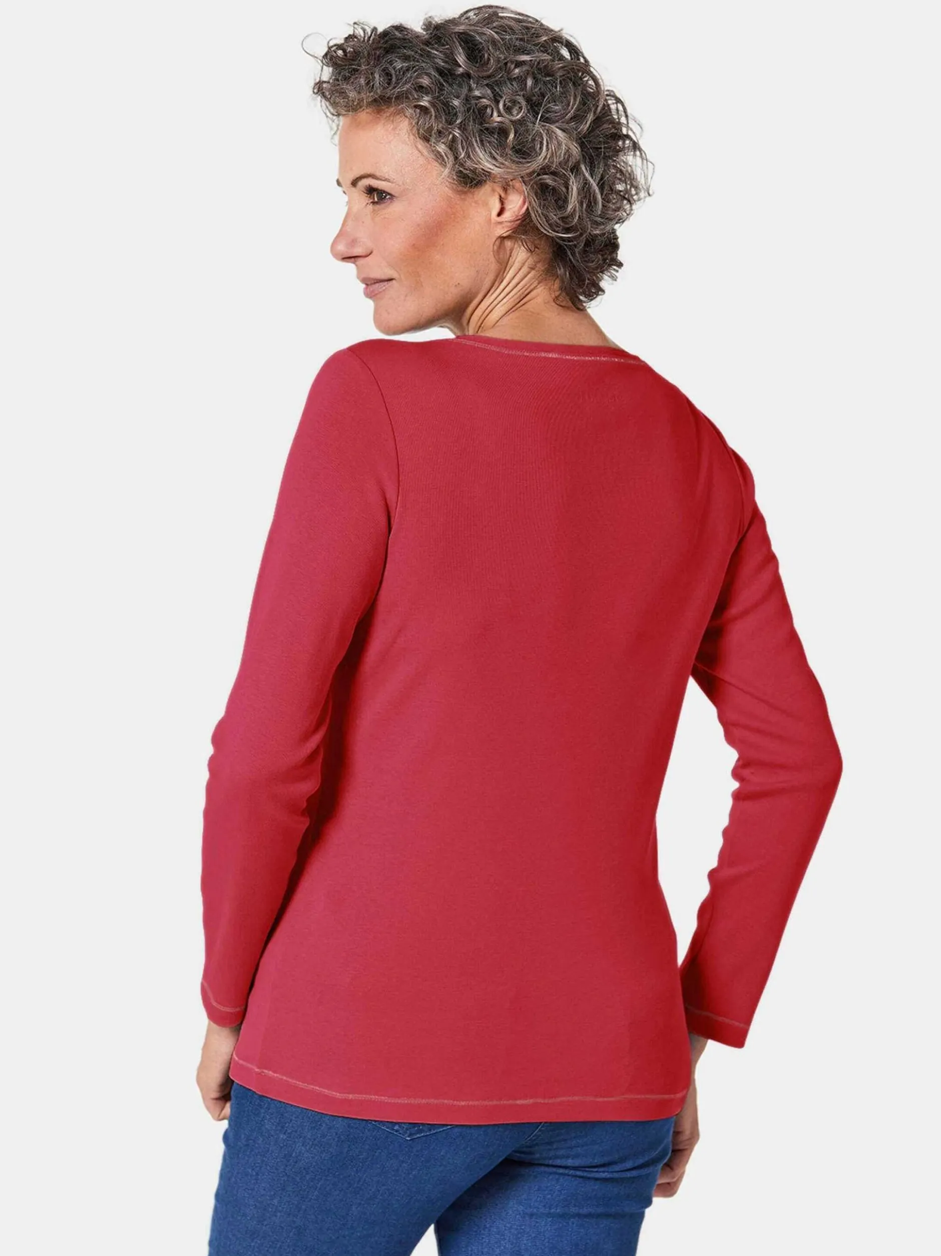Goldner Damen Basic Shirts - Kurzgröße in rot