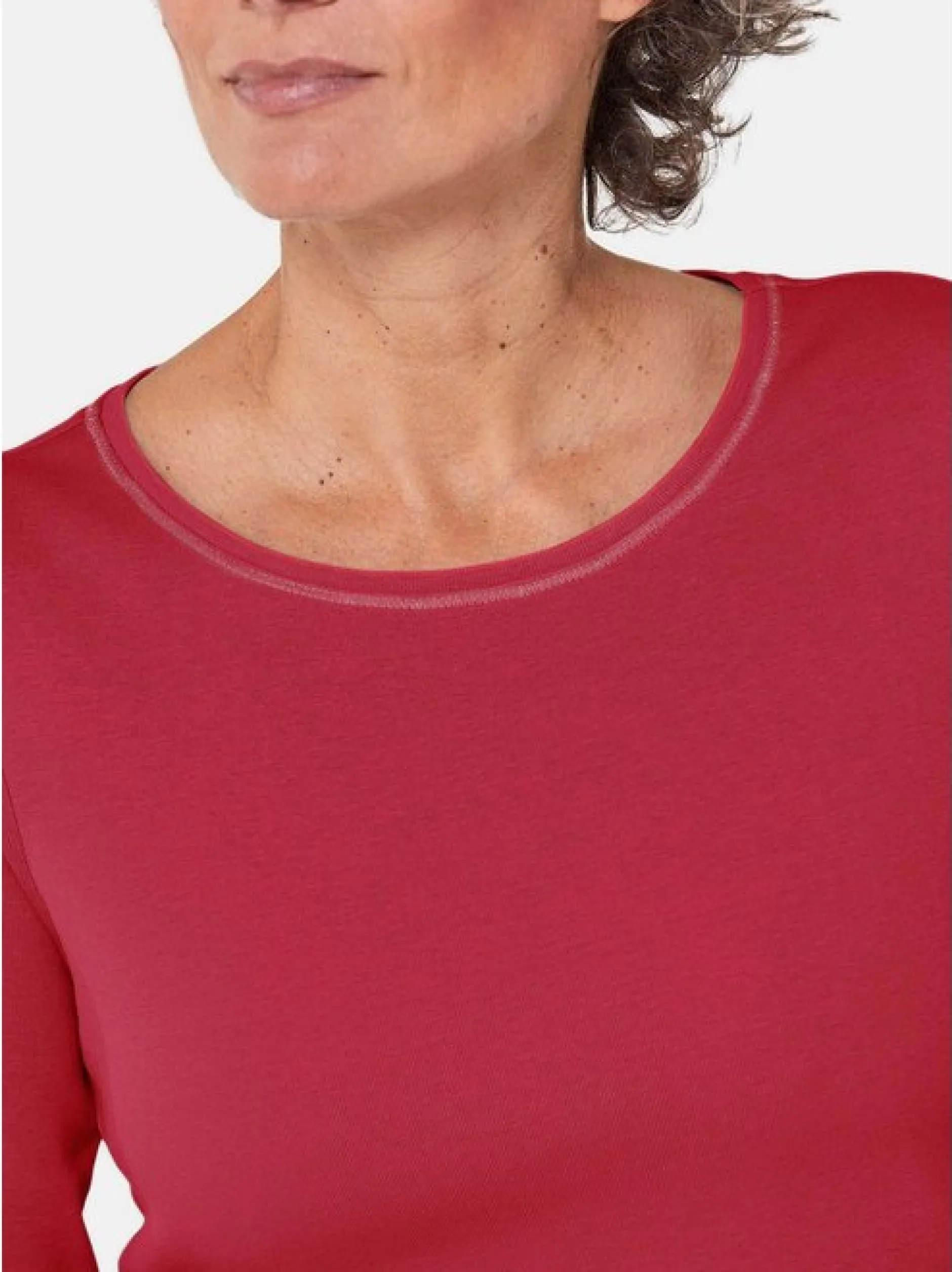 Goldner Damen Basic Shirts - Kurzgröße in rot