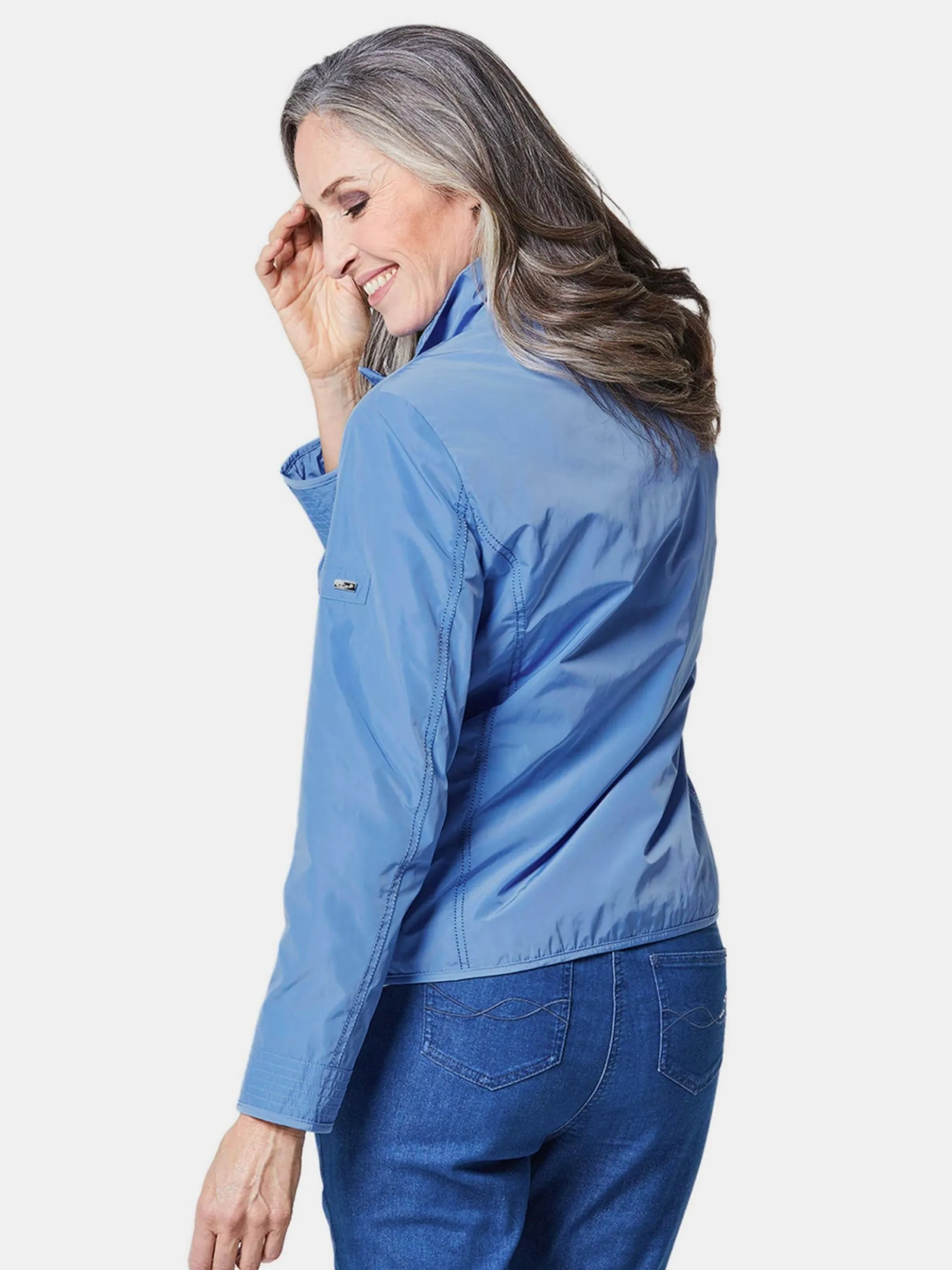Goldner Damen Übergangsjacken in blau