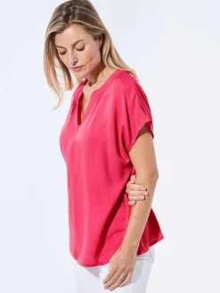 Goldner Damen Blusenshirt in pink - Ärmel: ohne Arm