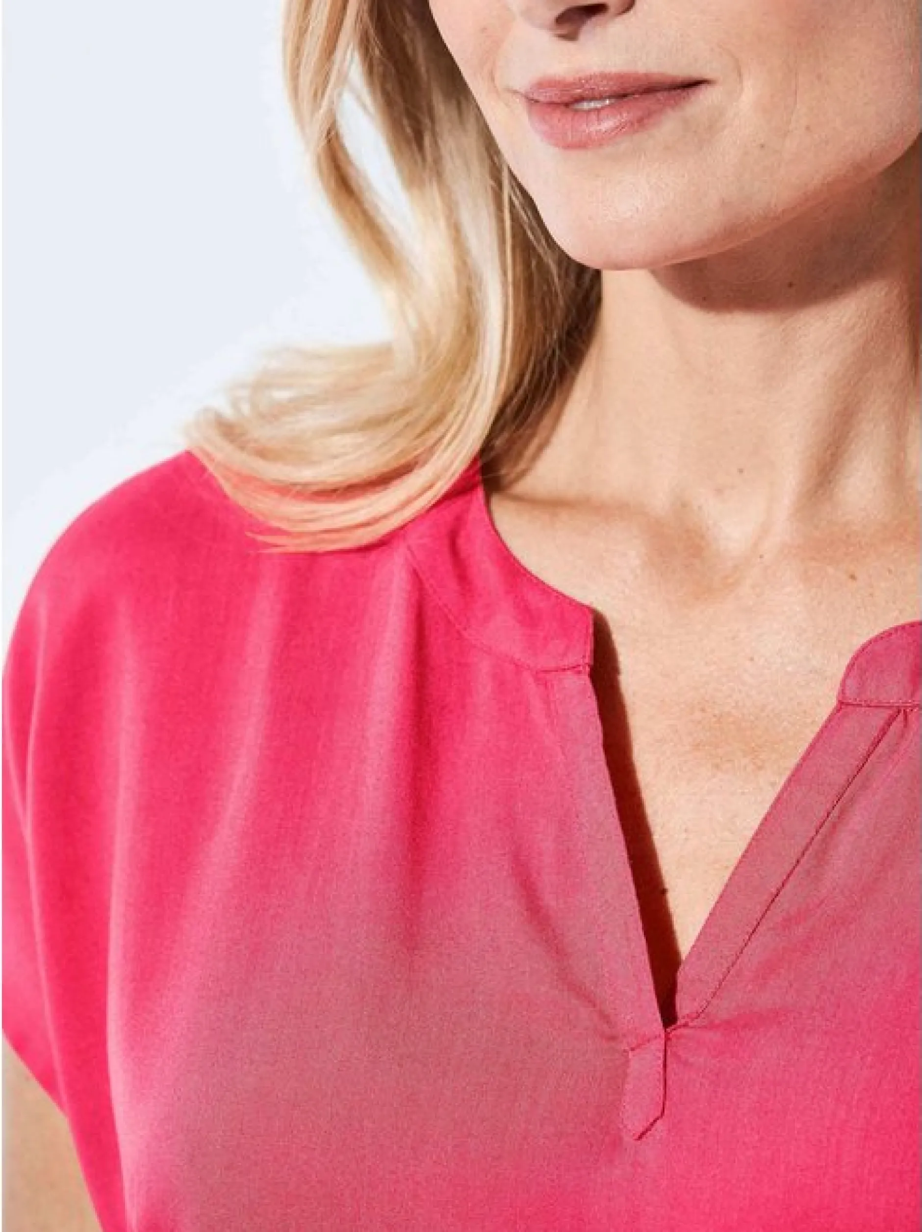 Goldner Damen Blusenshirt in pink - Ärmel: ohne Arm