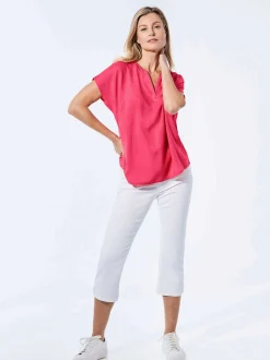 Goldner Damen Blusenshirt in pink - Ärmel: ohne Arm
