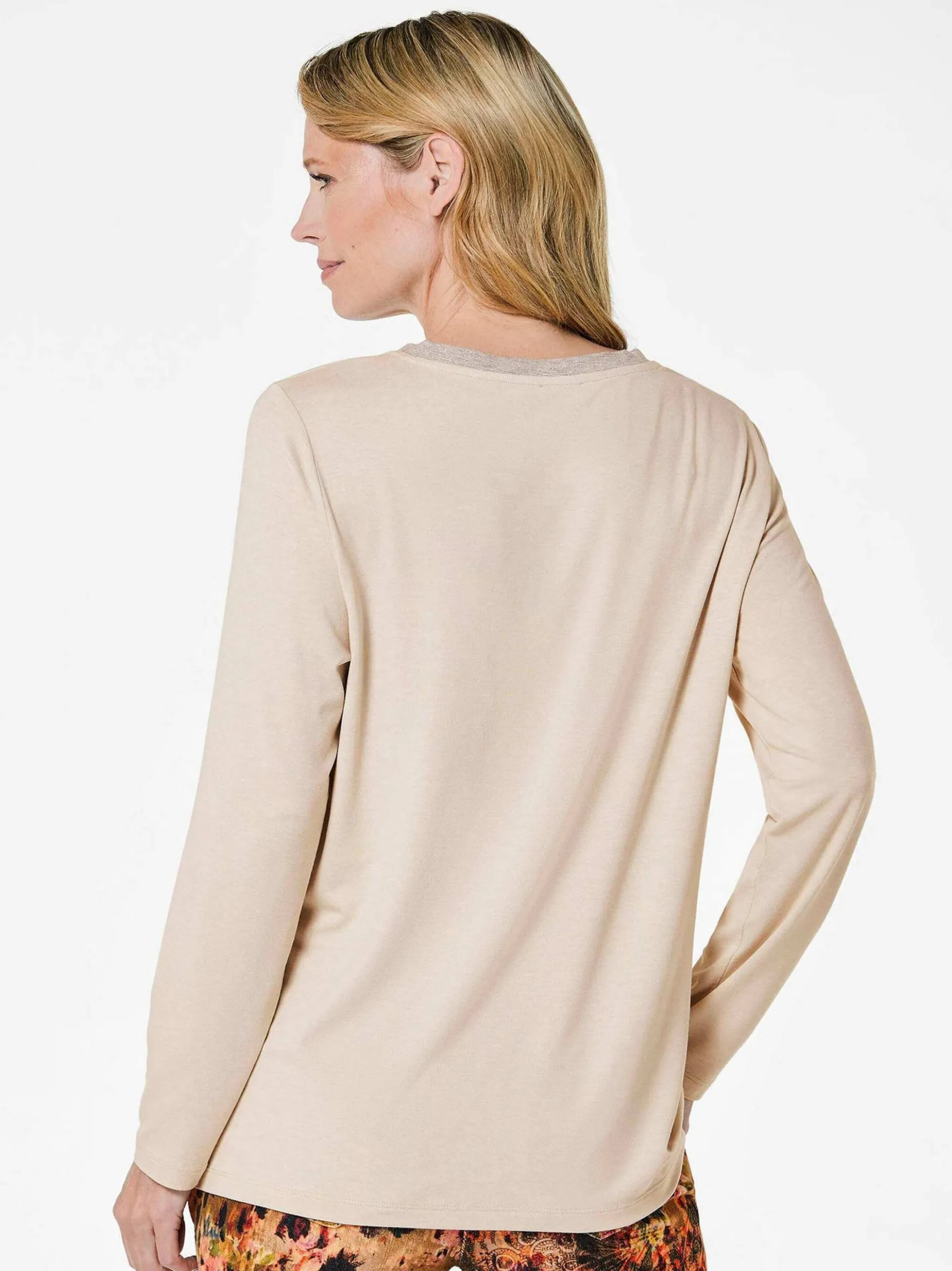 Goldner Damen Blusenshirt - Kurzgröße in weiß